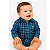 Body Infantil Unissex Texas Farm Xadrez Azul / Preto - Imagem 4