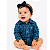 Body Infantil Unissex Texas Farm Xadrez Azul / Preto - Imagem 2
