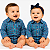 Body Infantil Unissex Texas Farm Xadrez Azul / Bordô - Imagem 1