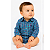 Body Infantil Unissex Texas Farm Xadrez Azul / Bordô - Imagem 3