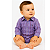 Body Infantil Unissex Texas Farm Xadrez Roxo / Rosa - Imagem 3