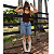 Bermuda Vintage Jeans Turkese - Imagem 3