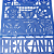 Papel Picado Azul Vertical "Ofrenda Mexicana" - Imagem 4