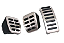 Kit Pedaleiras em Aço Inox - VW Golf / Audi A3 - 1998 à 2006 - Imagem 3