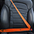 Fita Cinto De Segurança Laranja Neon Florescente Universal - Imagem 1