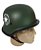 Capacete Aberto Verde Fosco Coquinho Estilo Segunda Guerra - Imagem 3