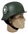 Capacete Aberto Verde Fosco Coquinho Estilo Segunda Guerra - Imagem 2