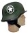 Capacete Aberto Verde Fosco Coquinho Estilo Segunda Guerra - Imagem 1