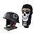 Capacete Aberto Militar Custom Harley Com Touca De Caveira - Imagem 3