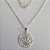 GARGANTILHA FOLHEADA A PRATA  COM 50 MILÉSIMOS  + VERNIZ DIAMOND CORRENTE SINGAPURA 45CM E PINGENTE FLOR COM MICRO ZIRCÔNIAS EM VOLTA 16MM PRGG000025 - Imagem 1