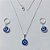 CONJUNTO FOLHEADO A PRATA COM 50 MILÉSIMOS + VERNIZ DIAMOND COM CORRENTE VENEZIANA DE 45CM OLHO GREGO AZUL ESCURO E BRINCO PRCJ000009 - Imagem 1