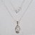 GARGANTILHA FOLHEADA A PRATA COM 50 MILÉSIMOS + VERNIZ DIAMOND CORRENTE SINGAPURA DE 45CM PINGENTE OVAL SÃO JORGE 15X11MM PRGG000084 - Imagem 1