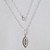 GARGANTILHA FOLHEADA A PRATA COM 50 MILÉSIMOS + VERNIZ DIAMOND CORRENTE SINGAPURA 45CM OLHO ESTAMPADO  20MM PRGG000092 - Imagem 1