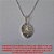 GARGANTILHA FOLHEADA A PRATA COM 50 MILÉSIMOS + VERNIZ DIAMOND CORRENTE L11 IMPORTADA 45CM PINGENTE MEDALHA OVAL NOSSA SRA DE FATIMA 15X11MM PRGG000181 - Imagem 1