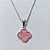 GARGANTILHA FOLHEADA A PRATA COM 50 MILÉSIMOS + VERNIZ DIAMOND - CORRENTE VENEZIANA 45CM PINGENTE TREVO ROSA 10MM PRGG000185 - Imagem 2