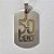 PINGENTE EM AÇO INOXIDÁVEL 316L  CENTRO LIVRE PLACA 50 CENT 39MM ACPG000013 - Imagem 2