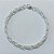 PULSEIRA FOLHEADA A PRATA COM 50 MILÉSIMOS + VERNIZ DIAMOND 18CM CORRENTES ENTRELAÇADAS PRPS000117 - Imagem 1