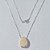 GARGANTILHA FOLHEADA A PRATA COM 50 MILÉSIMOS + VERNIZ DIAMOND CORRENTE CADEADO 70CM PEDRA DRUSA SINTÉTICA AMARELA FECHO LAGOSTA 13X18MM PRGG000284 - Imagem 1