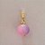 PINGENTE FOLHEADO A OURO CRISTAL LEITOSO 10MM OUPG000004 - Imagem 1