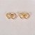BRINCO FOLHEADO A OURO CORAÇÃO DUPLO LISO 12MM OUBR000016 - Imagem 1