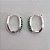 BRINCO FOLHEADO A PRATA COM 50 MILÉSIMOS + VERNIZ DIAMOND ARGOLA 4 FILEIRAS DE MICRO ZIRCÔNIAS VERDE COM TRAVA 16MM LARGURA 6MM PRBR000289 - Imagem 3