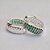 BRINCO FOLHEADO A PRATA COM 50 MILÉSIMOS + VERNIZ DIAMOND ARGOLA 4 FILEIRAS DE MICRO ZIRCÔNIAS VERDE COM TRAVA 16MM LARGURA 6MM PRBR000289 - Imagem 2