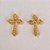 BRINCO FOLHEADO A OURO CRUCIFIXO 15X10MM OUBR000049 - Imagem 1