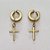 BRINCO EM AÇO INOXIDÁVEL 316L ARGOLA PRESSÃO COM CRUCIFIXO DOURADO 30MM ACBR000059 - Imagem 1