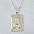 GARGANTILHA FOLHEADA A PRATA COM 50 MILÉSIMOS + VERNIZ DIAMOND - GARGANTILHA CORRENTE 45CM PINGENTE PLACA RETANGULAR LETRA " A " 20X28MM - FECHO LAGOSTA - PRGG000472 - Imagem 2