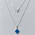 GARGANTILHA FOLHEADA A PRATA COM 50 MILÉSIMOS + VERNIZ DIAMOND COM CORRENTE VENEZIANA 45CM PINGENTE TREVO AZUL 10MM - FECHO LAGOSTA PRGG000471 - Imagem 1