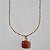 GARGANTILHA FOLHEADA A OURO CORRENTE SINGAPURA 42CM PEDRA NATURAL OUGG000043 - Imagem 1