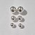 TRIO DE BRINCO FOLHEADO A PRATA COM 50 MILÉSIMOS + VERNIZ DIAMOND BOLINHAS LISAS 7/5/4MM PRBR000380 - Imagem 1