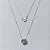 GARGANTILHA FOLHEADA A PRATA COM 50 MILÉSIMOS + VERNIZ DIAMOND CORRENTE 45CM ZIRCÔNIA CRISTAL 12MM PRGG000599 - Imagem 1