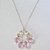 GARGANTILHA FOLHEADA A PRATA COM 50 MILÉSIMOS + VERNIZ DIAMOND CORRENTE 70CM PINGENTE COM ZIRCÔNIAS ROSA/AMARELO/CRISTAL 37MM PRGG000615 - Imagem 1