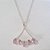 GARGANTILHA FOLHEADA A PRATA COM 50 MILÉSIMOS + VERNIZ DIAMOND CORRENTE 70CM PINGENTE COM ZIRCÔNIAS ROSAS 42X37MM PRGG000616 - Imagem 1