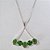 GARGANTILHA FOLHEADA A PRATA COM 50 MILÉSIMOS + VERNIZ DIAMOND CORRENTE 70CM PINGENTE COM ZIRCÔNIAS VERDES 42X37MM PRGG000617 - Imagem 1