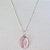 GARGANTILHA FOLHEADA A PRATA COM 50 MILÉSIMOS + VERNIZ DIAMOND CORRENTE SINGAPURA 45CM PINGENTE ZIRCÔNIA ROSA 28X18MM PRGG000636 - Imagem 1
