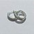 TRIO DE BRINCO FOLHEADO A PRATA COM 50 MILÉSIMOS + VERNIZ DIAMOND TRIO DE BRINCOS ARGOLAS COM 2 FILEIRAS DE MICRO ZIRCÔNIAS 15/13/12MM PRBR000430 - Imagem 2