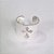 ANEL FOLHEADO A PRATA COM 50 MILÉSIMOS + VERNIZ DIAMOND CRUCIFIXO VAZADO 14MM AJUSTÁVEL PRAN000015 - Imagem 2