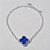 PULSEIRAS FOLHEADA A PRATA COM 50 MILÉSIMOS + VERNIZ DIAMOND 18CM VAN CLEEF AZUL 13MM+ EXTENSOR PRPS000418 - Imagem 1