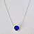 GARGANTILHA FOLHEADA A PRATA COM 50 MILÉSIMOS + VERNIZ DIAMOND CORRENTE 45CM ZIRCÔNIA AZUL 10MM PRGG000743 - Imagem 1
