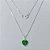 GARGANTILHA FOLHEADA A PRATA COM 50 MILÉSIMOS + VERNIZ DIAMOND CORRENTE VENEZIANA CORAÇÃO VERDE RESINA 10MM PRGG000794 - Imagem 1