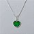 GARGANTILHA FOLHEADA A PRATA COM 50 MILÉSIMOS + VERNIZ DIAMOND CORRENTE VENEZIANA CORAÇÃO VERDE RESINA 10MM PRGG000794 - Imagem 2