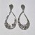 BRINCO EM AÇO INOXIDÁVEL 316L BASE DESENHADA FORMATO GOTA VAZADA DESENHADA 60MM LARGURA 1.2MM ACBR000096 - Imagem 1