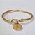 PULSEIRA (BRACELETE) EM AÇO INOXIDÁVEL DOURADA MEDALHA SÃO BENTO 15MM LARGURA 3.5MM ACPS000330 - Imagem 2