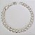 PULSEIRAS FOLHEADA A PRATA COM 50 MILÉSIMOS + VERNIZ DIAMOND 19CM LARGURA 6MM PRPS000482 - Imagem 1