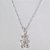 GARGANTILHA FOLHEADA A PRATA COM 50 MILÉSIMOS + VERNIZ DIAMOND CORRENTE SINGAPURA 45CM URSINHO COM ZIRCÔNIA 12MM PRGG000835 - Imagem 1