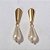 BRINCO FOLHEADO A OURO COM 6 MILÉSIMOS + VERNIZ DIAMOND BASE LISA PÉROLA 7MM OUBR000061 - Imagem 1