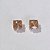 BRINCO FOLHEADO A PRATA COM 50 MILÉSIMOS + VERNIZ DIAMOND QUADRADA COM  ZIRCÔNIA SALMÃO 7.5MM PRBR000584 - Imagem 1