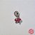 BERLOQUE PRATA 925 FLOR VERMELHA 12MM  COM MICRO ZIRCÔNIAS PTBQ000003 - Imagem 2
